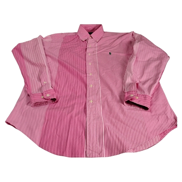 Ralph Lauren Pink and White Plaid Casual Button Down Shirt with Logo, 15 1/2 M - Picture 1 of 9